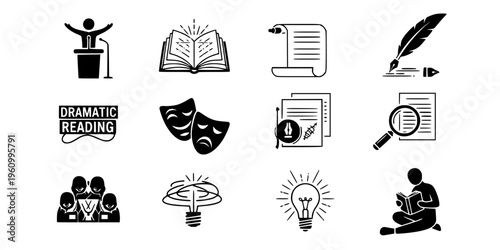 Dramatic Reading Silhouette