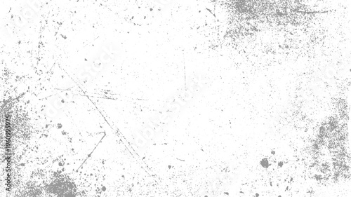 White background with scattered grey speckles and fine scratches texture