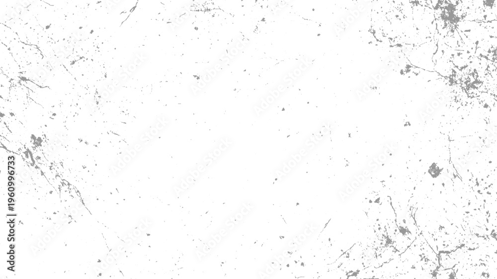 Fototapeta premium White background with scattered gray grunge textures and speckles