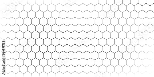 white geometric hexagon glow 3d illustration background, abstract technology tiles with light flowing can be used for template