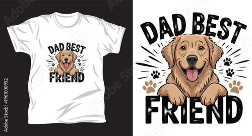 Dog graphic vector T shirt design print.