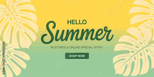 Hello Summer shopping offer advertisement