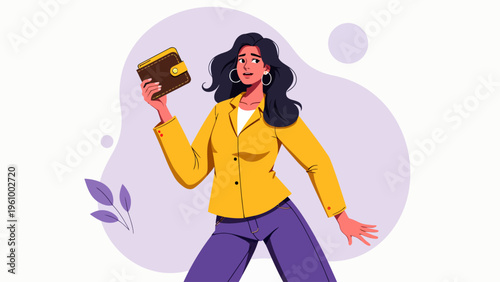 Flat vector illustration of an angry business woman destroying her computer at her desk for workplace frustration concepts stress and corporate burnout design.