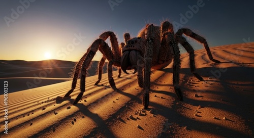 spider on the sunset