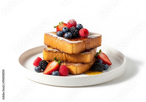 Croissants on a white plate with raspberries and jam for breakfast or snack time transparent background