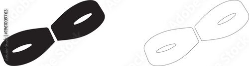 Tube Band. Vector silhouette.