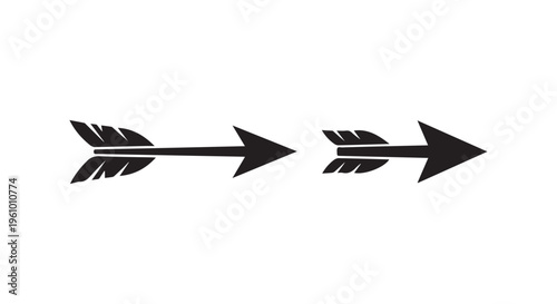 Arrows pointing to the right on a white background