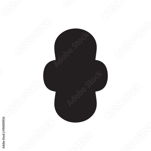 Young pretty woman in long dress silhouette icon vector illustration on white background