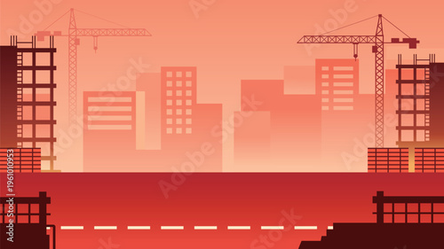 Construction workers busy on site celebrating May Day Labor Day