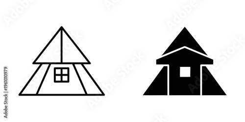 minimalist house icon set flat design vector illustration