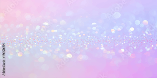 Abstract pink bokeh background featuring a bright blurred design with glowing purple circles and glittery shine for a festive holiday wallpaper illustration