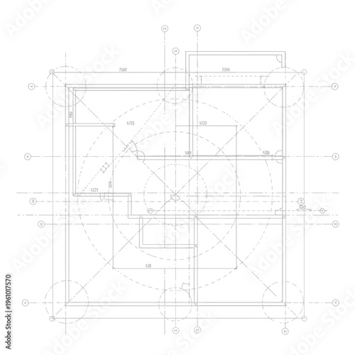Detailed architectural blueprint design plan.