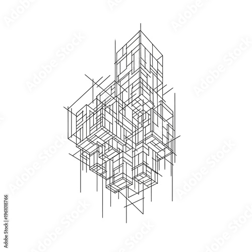 Detailed Blueprint Architectural Structure Design.