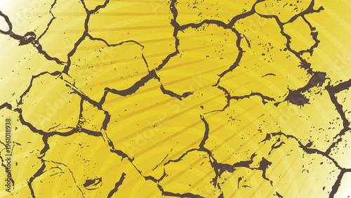 Old cracked dry wall and ground surface with brown drought texture and rough natural pattern