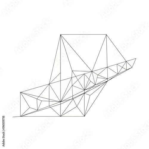 Geometric wireframe model structure.