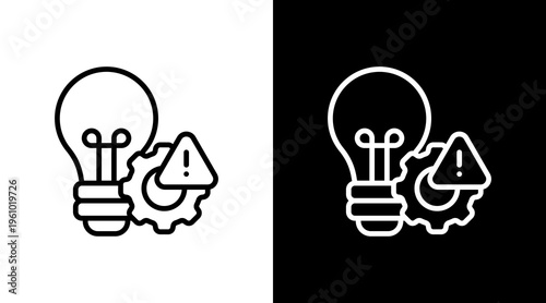 Contingency Plan White Icon Set Design