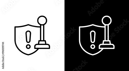 Risk Control White Icon Set Design