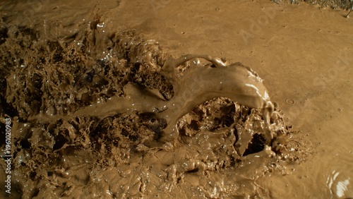 Freeze Motion Shot of Mud S...