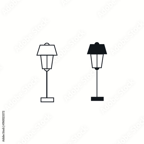 Street light icon symbol Vector