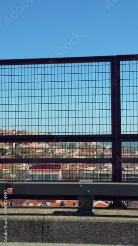 Vivid street view showcasing city skyline and coastal surroundings