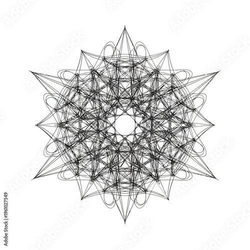 Intricate Geometric Pattern Design Element.