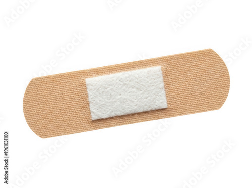 Adhesive bandage strip isolated on transparent background medical plaster for wound care first aid