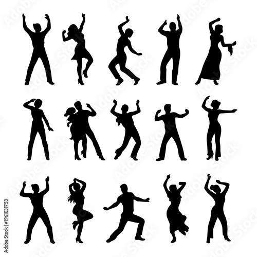 Dynamic Dance Silhouette Vector Collection
