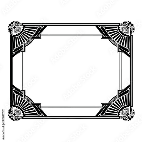 Ornate Art Deco Frame Border Design.