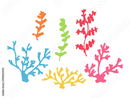 シンプルなサンゴのイラスト