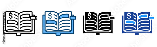 Invoice Book Icon Multiple Style Vector Collection   