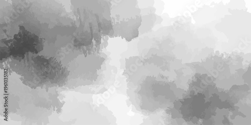 Vintage grunge watercolor world map with dirty paper texture and dark smoke clouds over a global earth planet background.