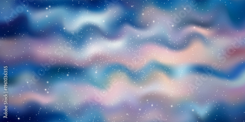 Unicorn magical bokeh background with pastel rainbow gradient and sparkling stars for fantasy design. Soft pink, purple and blue colors with glowing light effects. Dreamy fairy tale atmosphere.