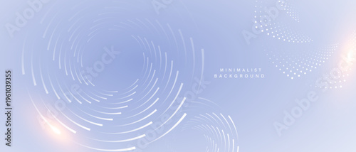 Soft blue abstract technology background with minimal circular lines.
