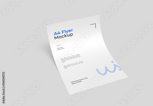 A4 Paper Flyer Mockup