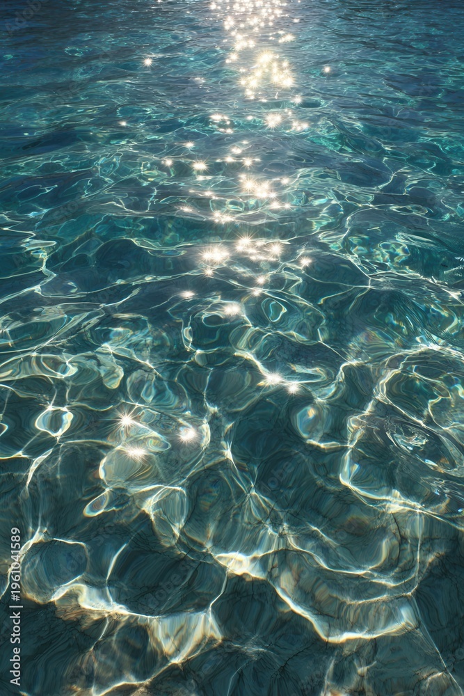 Fototapeta premium Sunlight dances on rippling water