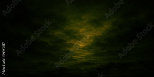 Celestial Drama: The sky is transformed into an enigmatic scene, with a sunlit cloudscape casting an awe-inspiring glow against a backdrop of deep darkness.