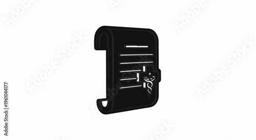Icon of a document with lines and a medical symbol