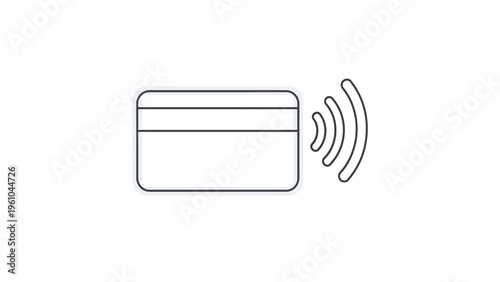 Contactless Payment Card with Wireless Signal.