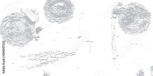 Abstract background with grunge texture, circular distressed elements and rough surface, monochrome