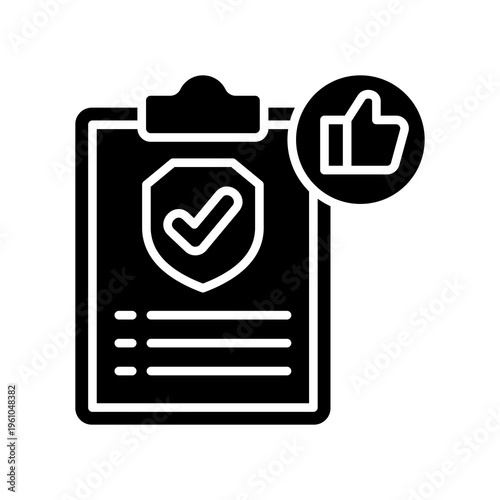 Insurance Approval glyph icon