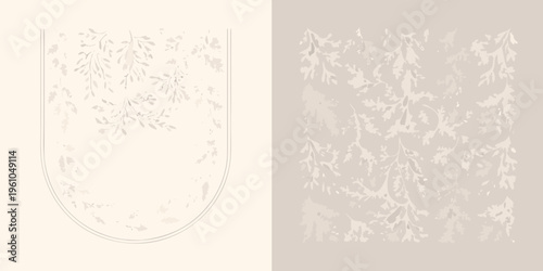 Floral pattern designs a light and darker toned illustration