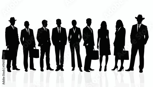 Business people, set of Businessman and businesswoman 
