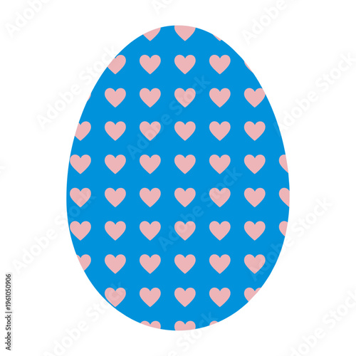 Heart Pattern Easter Egg Sticker