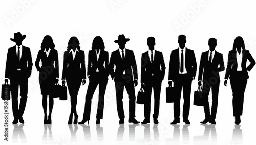 Business people, set of Businessman and businesswoman 
