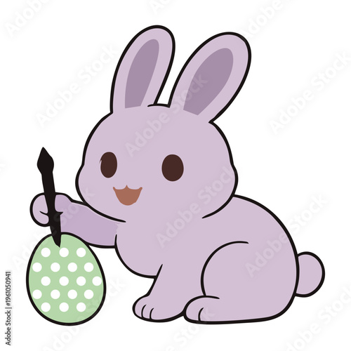 Sticker Bunny Painting Easter Egg