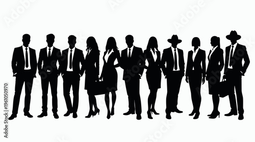 Business people, set of Businessman and businesswoman 
