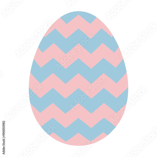 Zigzag Pattern Easter Egg Sticker