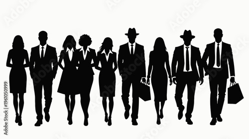 Business people, set of Businessman and businesswoman 
