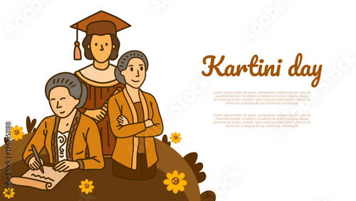 indonesian women wearing traditional kebaya celebrating kartini day with education and graduation