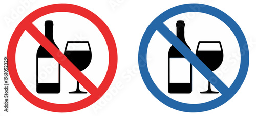 no alcohol icon set restricted drinking